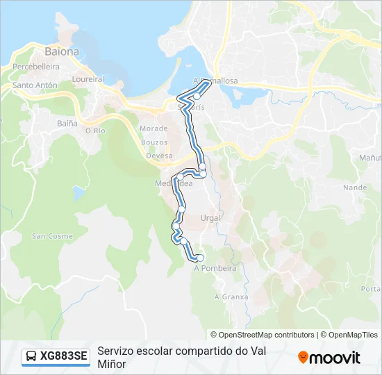 XG883SE Bus Line Map