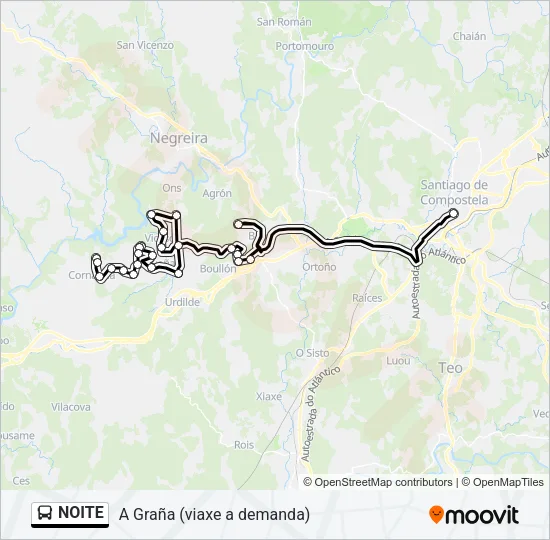 NOITE Bus Line Map