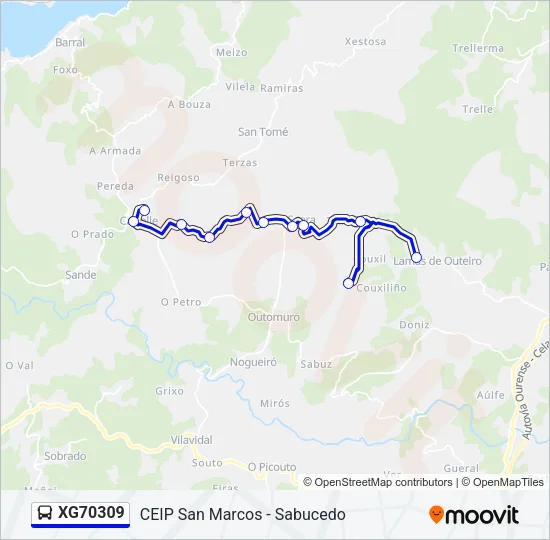 XG70309 Bus Line Map