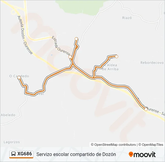 XG686 Bus Line Map
