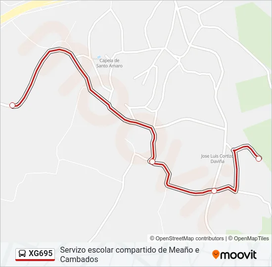 XG695 Bus Line Map