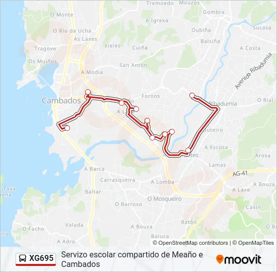 XG695 Bus Line Map