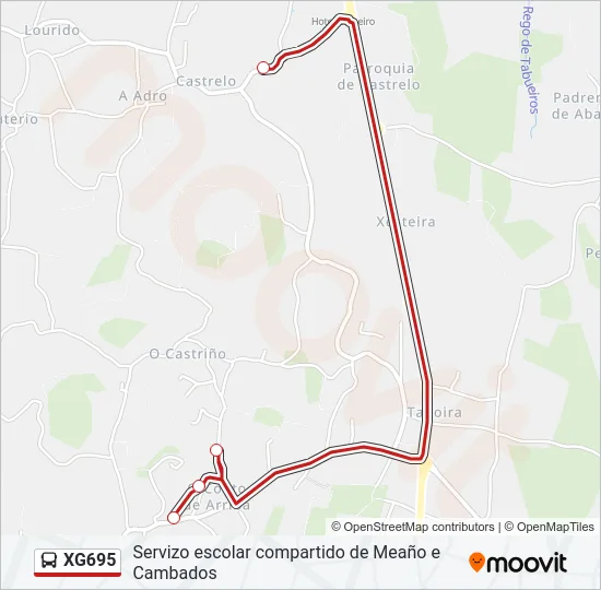 XG695 Bus Line Map