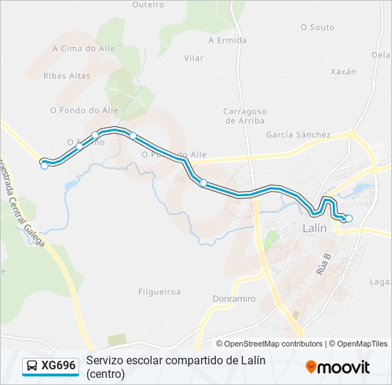 XG696 bus Line Map