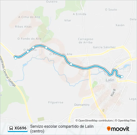 XG696 Bus Line Map
