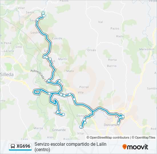 XG696 bus Line Map