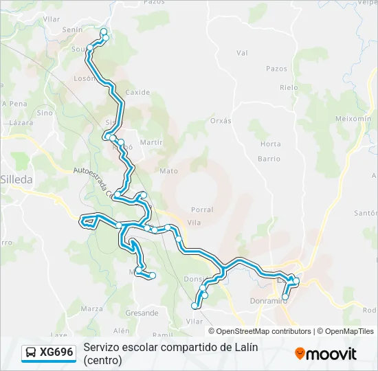 XG696 Bus Line Map