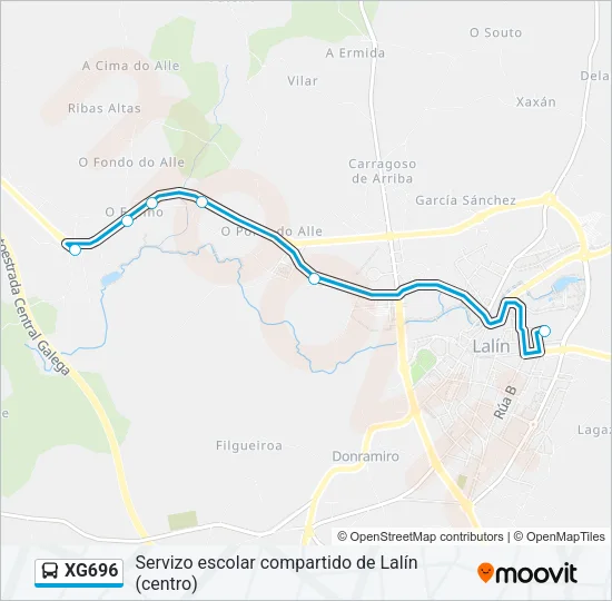 XG696 Bus Line Map