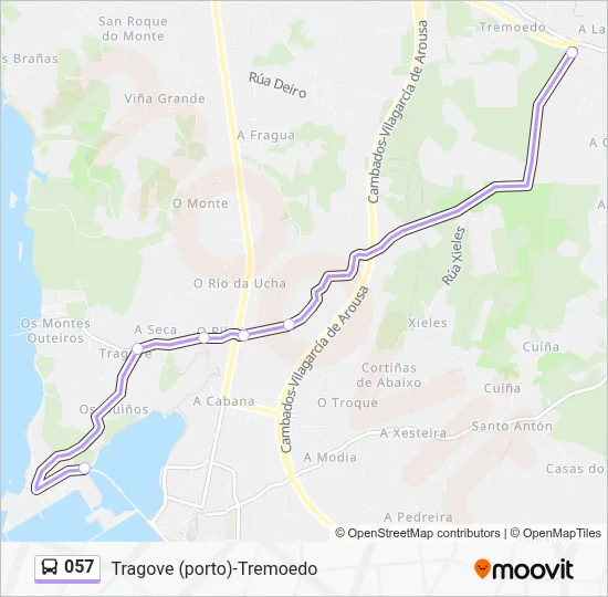 057 Bus Line Map
