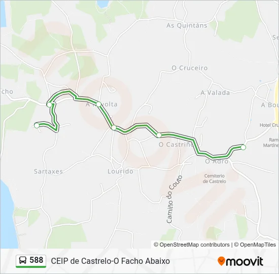 588 Bus Line Map