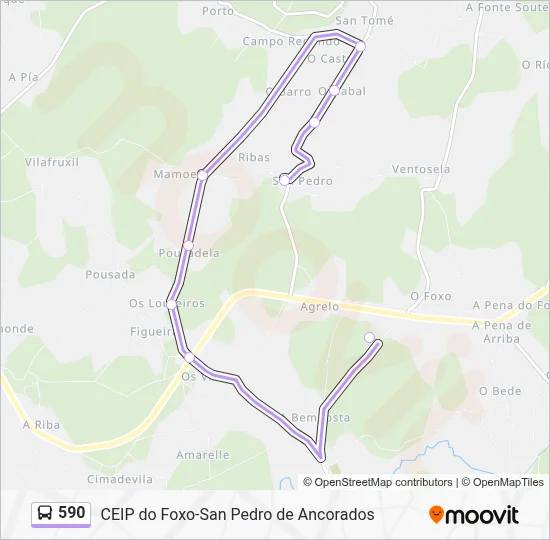 590 Bus Line Map