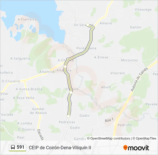 591 Bus Line Map
