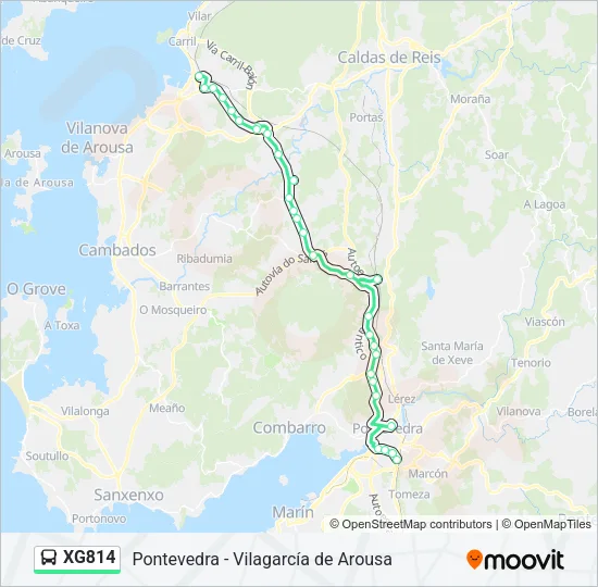 XG814 Bus Line Map