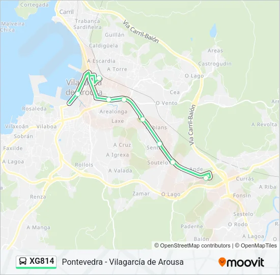 XG814 Bus Line Map