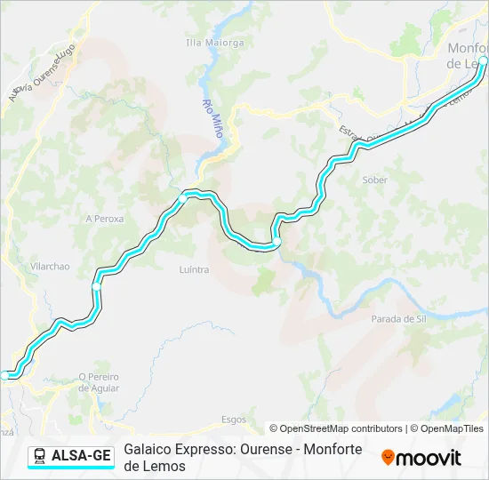 ALSA-GE Train Line Map
