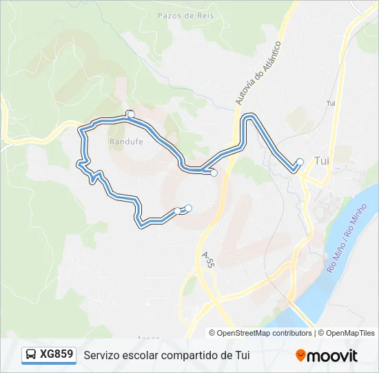 XG859 Bus Line Map