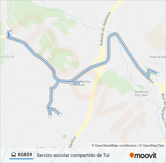 XG859 Bus Line Map