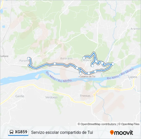 XG859 Bus Line Map