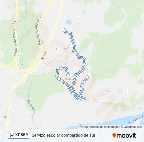 XG859 Bus Line Map