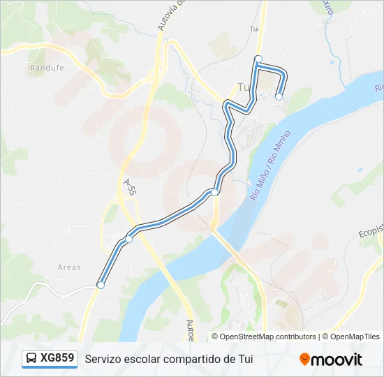 XG859 Bus Line Map