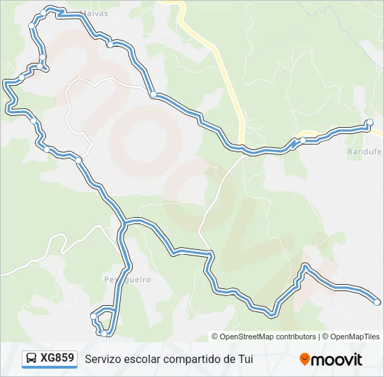 XG859 Bus Line Map