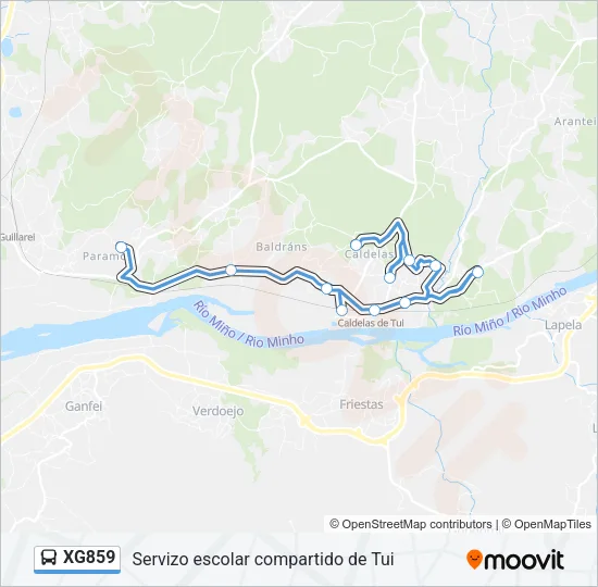 XG859 Bus Line Map