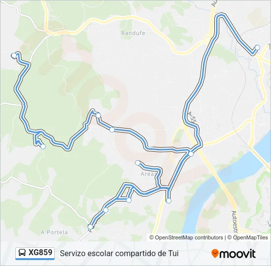 XG859 Bus Line Map