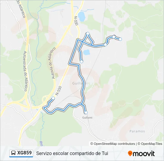 XG859 Bus Line Map