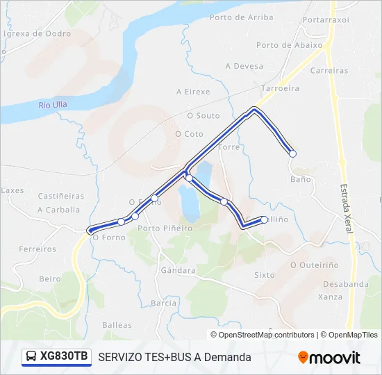 XG830TB Bus Line Map