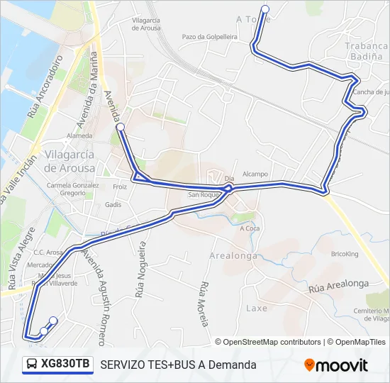 XG830TB Bus Line Map