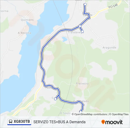XG830TB Bus Line Map