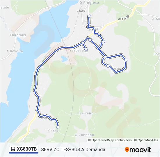 XG830TB Bus Line Map