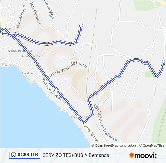 XG830TB Bus Line Map