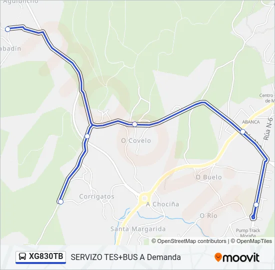 XG830TB Bus Line Map