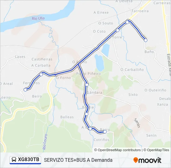 XG830TB Bus Line Map