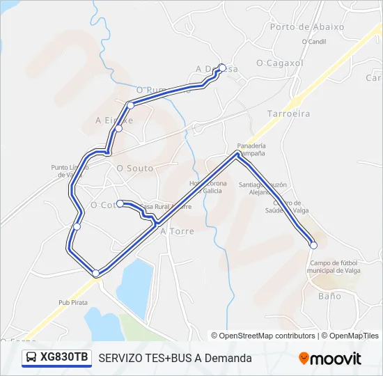 XG830TB Bus Line Map