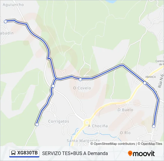 XG830TB Bus Line Map