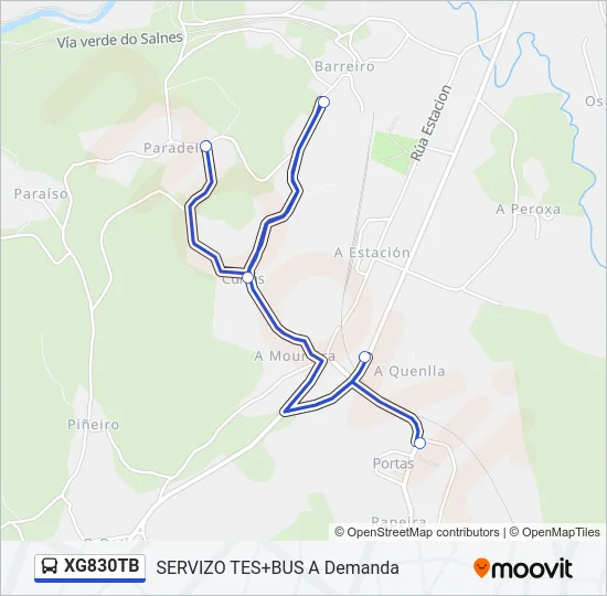 XG830TB Bus Line Map