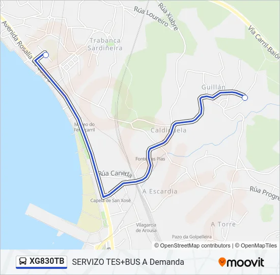 XG830TB Bus Line Map