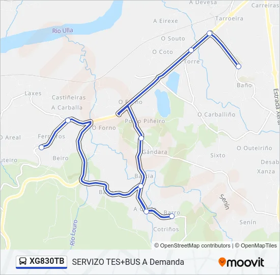 XG830TB Bus Line Map