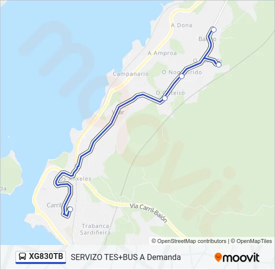 XG830TB Bus Line Map