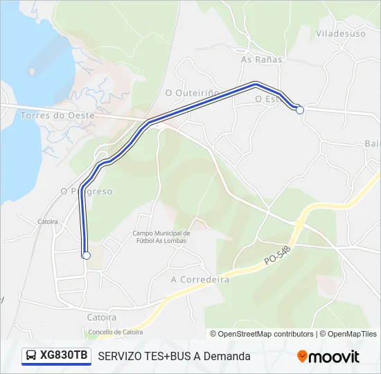 XG830TB Bus Line Map