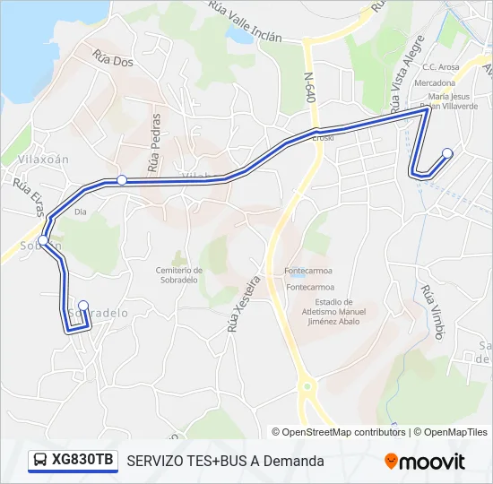 XG830TB Bus Line Map