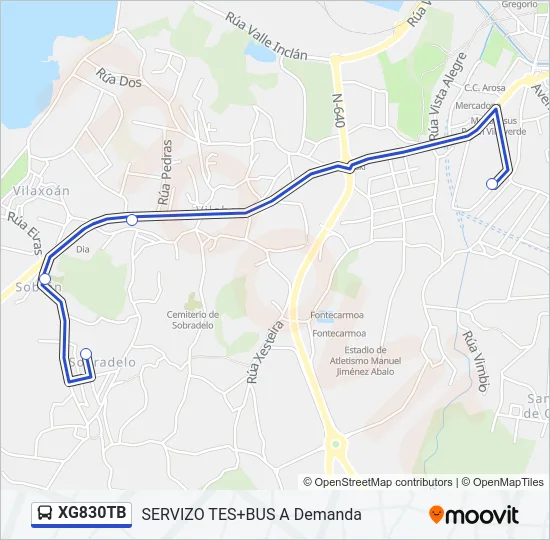 XG830TB Bus Line Map