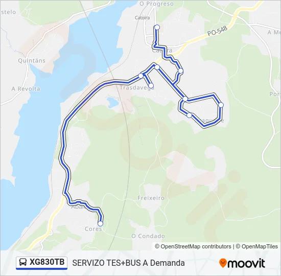 XG830TB Bus Line Map