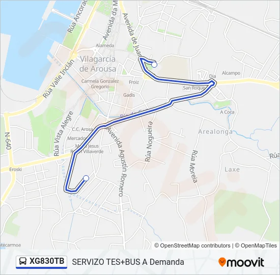 XG830TB Bus Line Map