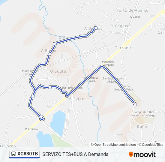 XG830TB Bus Line Map
