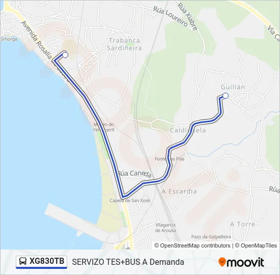 XG830TB Bus Line Map