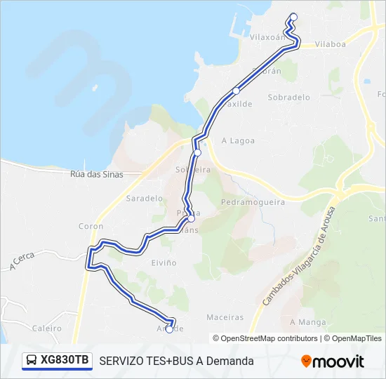 XG830TB Bus Line Map