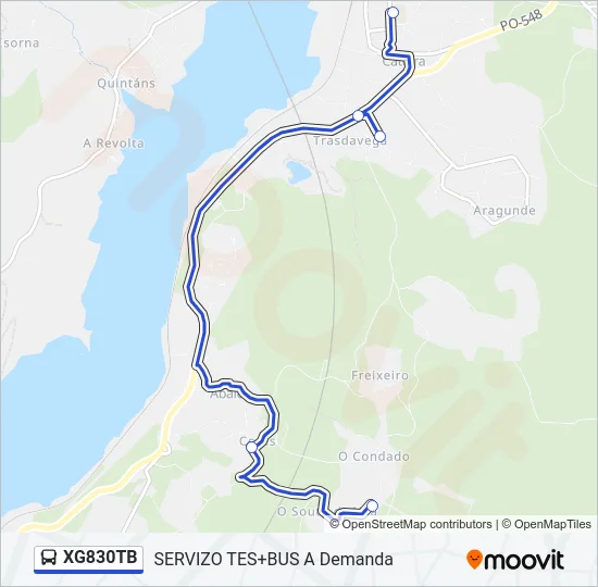 XG830TB Bus Line Map